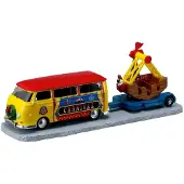 Lemax Towing van with carnival ride ornament