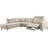 Pronto Wonen Hoekbank links Piorino - Grijs - Stof -
