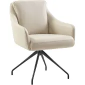 Pronto Wonen Eetkamerstoel Meltina - Beige - Leer - 4 Poten -