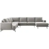 Pronto Wonen Hoekbank links Acante - Grijs - Fijne weefstof -