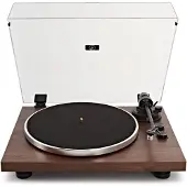 AVCOM Bluetooth Belt Drive Turntable with Audio-Technica Stylus Walnut