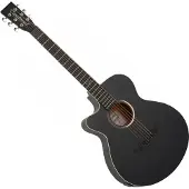 Tanglewood TB4CE Blackbird Super Folk Left Handed Acoustic Smokestack Black Satin