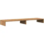 vidaXL Monitorstandaard 100x27x10 cm bewerkt hout artisanaal eiken