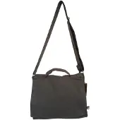 AW Gifts Cotton Canvas Laptop Messenger Bag - Charcoal