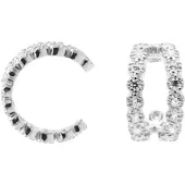 Karma Earcuff 2 Rijen Zirkonias Zilver