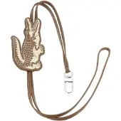 Lacoste sleutelhanger Bag Charm Cookie Taupe
