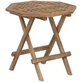 MUST Living Opvouwbare picknicktafel Owen, 50x50x50 cm, rustieke teakwood