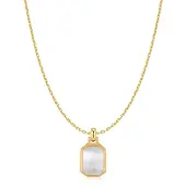 Ania Haie Gold Square MOP Necklace S