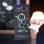 Something Different - Deadly Nightshade with Black Obsidian Sleutelhanger - Multicolours