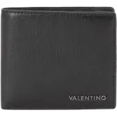 Valentino Leren portemonnee Karo Wallet Nero zwart