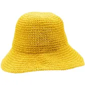 AW Gifts Nomad Sari Floppy Straw Sun Hat - Yellow