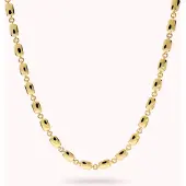 Bronzallure Polished Necklace With Rectangulari Links WSBZ02637Y.YG-41 Brons 42