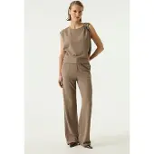 Garcia S260110 dames Broek, M, Bruin, Wide fit