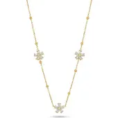 Yehwang Flora - Bloemen Ketting - Goud - Stainless Steel - -