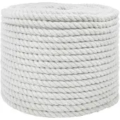 vidaXL Katoenen Touw 10 mm 50 m Wit 100% katoen