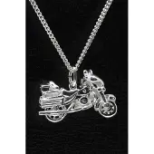MOOYE ® - Collectie Zilveren Motor ketting hanger