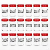 MamboCat 18-delige set bewaarglas IDA met kunststof deksel rood – 24869