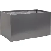 UNUS Plantenbak Bloembak Bloempot rechthoekig 80x40x40 cm antraciet inclusief vijverfolie
