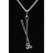 MOOYE ® - Collectie Zilveren Biljartkeu ketting hanger - met bal