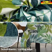 ANRO Tafelkleed Tropische bladeren Groen 350x140cm Rechte rand Afwasbaar Waterafstotend