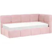 Beliani JACOU - Bedbank - Roze - Rechtszijdig - Stof