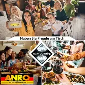 ANRO Tafelkleed Effen linnenlook Bruin 300x140cm Rechte rand Afwasbaar Waterafstotend