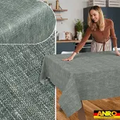 ANRO Tafelkleed Effen linnenlook Meerkleurig 220x140cm Rechte rand Afwasbaar Waterafstotend