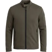 OMBRE Jas - Lange Mouw - Rits - Effen Donkere olijf XL