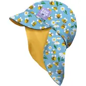 Bambino Mio Baby UV-zonnehoedje UPF 40+ omkeerbaar met nekbescherming – Bijenmotief