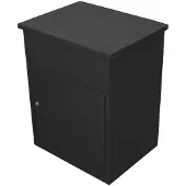 MonsterShop Pakketbrievenbus - zwart - 58x36x46 cm - inclusief 5 sleutels