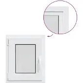 vidaXL Kelderraam RISOR 50 x 55 cm PVC en Glas