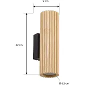 LINDBY Wandlampe , Stralino, dimbare, Hout, Woonkamer, Hout, Modern
