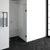 Brauer Void Nis Draaideur 2-delig 100x200cm Greep Midden - Geborsteld RVS PVD - Veiligheidsglas - Douche, Douchedeuren - 8720359359469