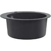 vidaXL Keukenspoelbak met enkele bak Graniet 50,5 x 29 cm Grafiet