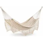 Baby Mix katoenen hangmat 200x150 cm blauw - Tuinhangmat