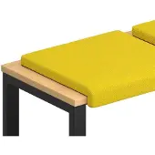 vidaXL Bankkussen 2 st Stof Licht Geel Diepte 35 cm