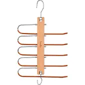 Bodo Broekhanger Hout Zwart - Kledinghanger - 5 Broeken - 2 Stuk -