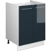 Vicco Wastafelkast Fame-Line, Donkerblauw hoogglans/Wit, 60 cm