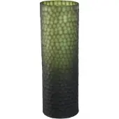 Ptmd Paulene Moss Green Glass Vase Handcut Straight L