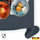 ANRO Tafelkleed Donkerblauwe linnenlook 130x90cm Rechte rand Afwasbaar Waterafstotend