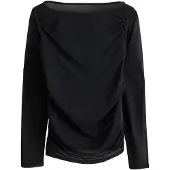 Next - Dames - Mesh top met boothals en lange mouwen - Zwart
