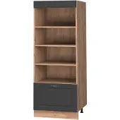 Vicco Keukenrek Fame-Line, Anthrazit-Gold Landhaus/Goudkleurig Eiken, 60 cm
