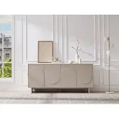 Vente-unique Buffetkast met 4 deuren - Beige DELORINA