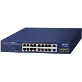 Planet Technology Corp. GSD-2022P 16-Port GE 802.3at + 2-Port GE + 2-Port 1000X SFP