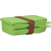 Midocean Lunchbox van PP kunststof met bestek en sluitelastiek. 800 ML Groen