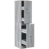 vidaXL Apothekerskast 30x41x144,5 cm bewerkt hout grijs sonoma eiken