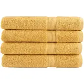 vidaXL Handdoeken SOLUND 4 st 600 g/m² 100x200 cm goudkleurig