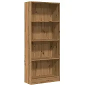 vidaXL Boekenkast 60x24x143 cm bewerkt hout artisanaal eikenkleurig