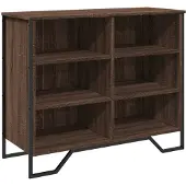 vidaXL Dressoir 91x35,5x74,5 cm bewerkt hout bruin eikenkleur