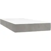 vidaXL Pocketveringmatras 80 x 160 cm Lichtgrijs